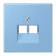 Afdekking voor IAE/UAE-aansluitdozen, 2 x 8-pole, bleu céruléen 59 (4320N)