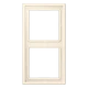 Frame 2-gang, blanc ivoire (4320B)