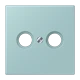 Centre plate 1-gang, for antenna outlet sockets, céruléen clair (32033)