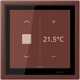 KNX room controller LS TOUCH with frame LS ZERO, Secure, terre sienne brûlée 31 (32120)