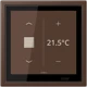 KNX room controller LS TOUCH with frame LS ZERO, Secure, terre d’ombre brûlée 31 (32130)