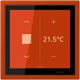 KNX room controller LS TOUCH with frame LS ZERO, Secure, rouge vermillon 59 (4320A)