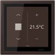 KNX room controller LS TOUCH with frame LS ZERO, Secure, terre d‘ombre brûlée 59 (4320J)