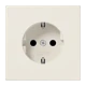 SCHUKO® socket, duroplastic, ivory