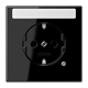 SCHUKO® socket, Safety Plus, with inscription field, duroplastic, black
