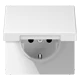 SCHUKO® socket, screw terminals, duroplastic, white