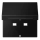 Hinged lid, for socket insert 521 G, matt graphite black