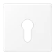 Centre plate, for key switch without protection against dismounting, matt snow white