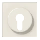 Centre plate, for key switch with protection against dismounting, ivory