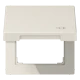 Klapdeksel (met terugstelveer), met symbool "steker", wit
