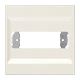Afdekking, voor 1 D-subminatuur connector, wit