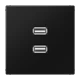 2 x USB 2.0, schwarz