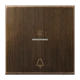Hotel rocker, corridor unit 1-gang, symbols "Do not disturb" and "bell", with lens, antique brass