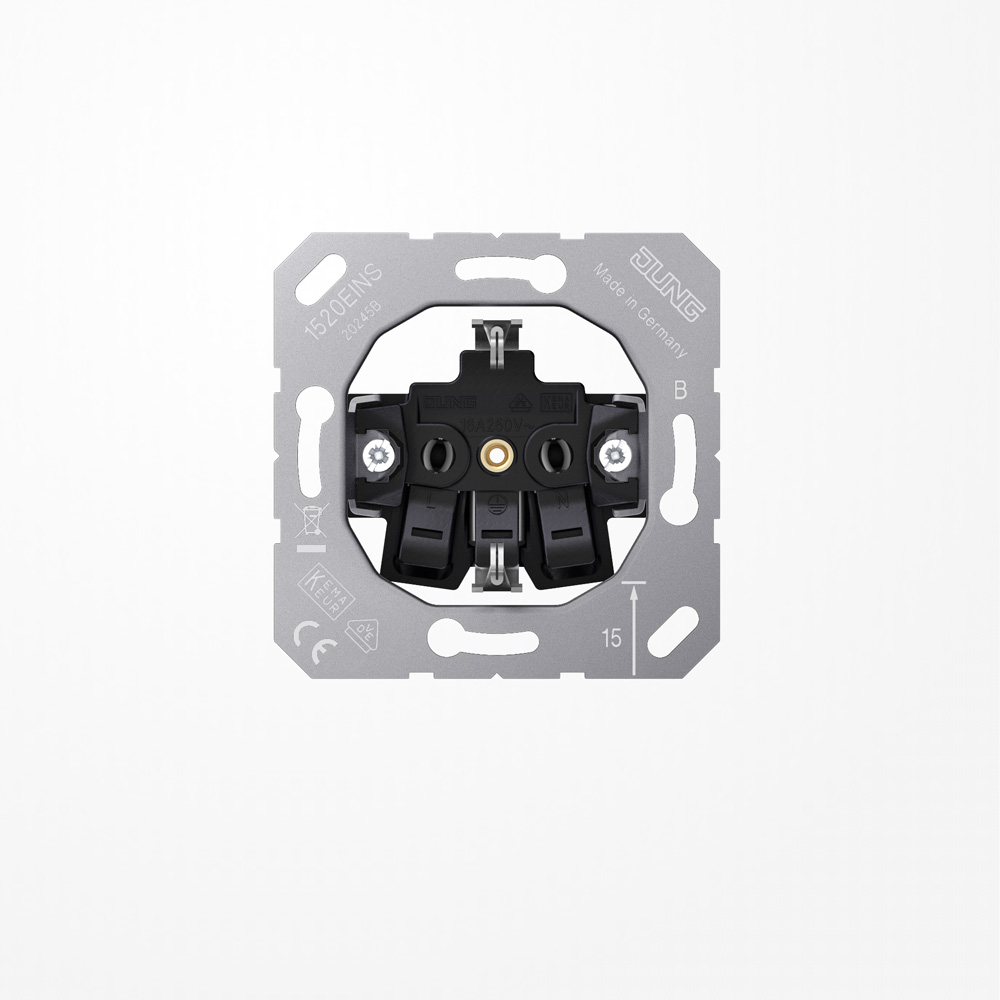 SCHUKO® socket insert 16 A 250 V , screwless terminals, with claws