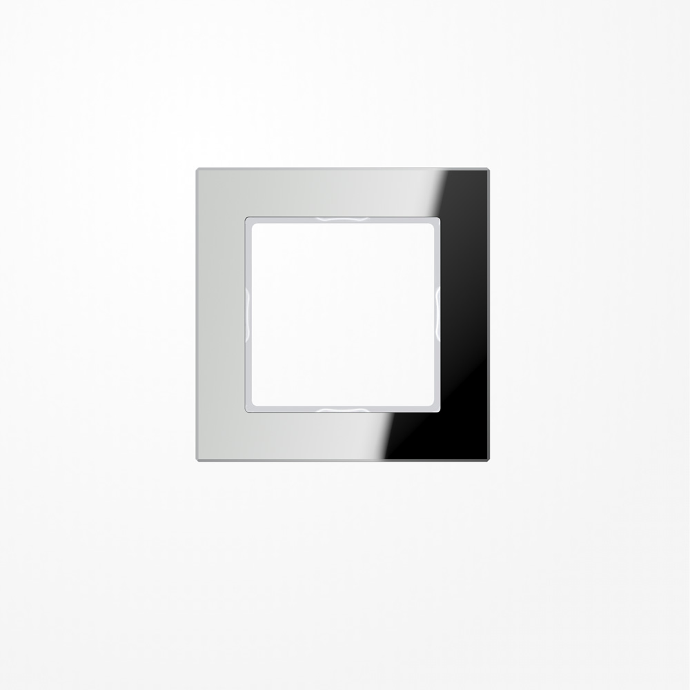 Glass frame 1gang, silver (mirror finish) AC 581 GL SI