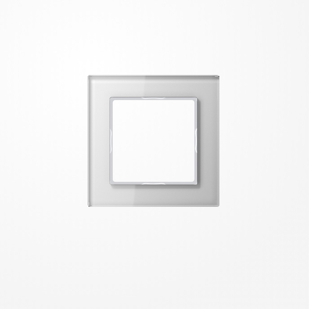 Glasrahmen 1fach, alpinweiß (Glas)