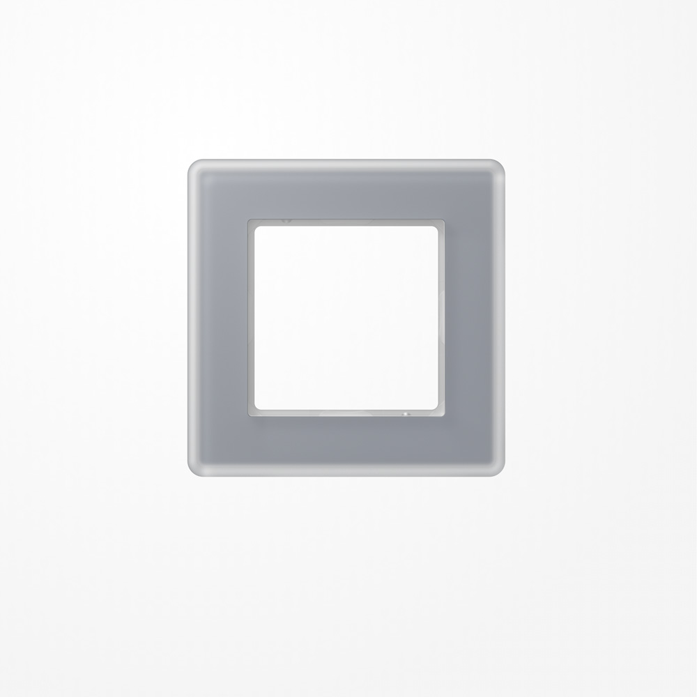 Glasrahmen 1fach, kristallgrau