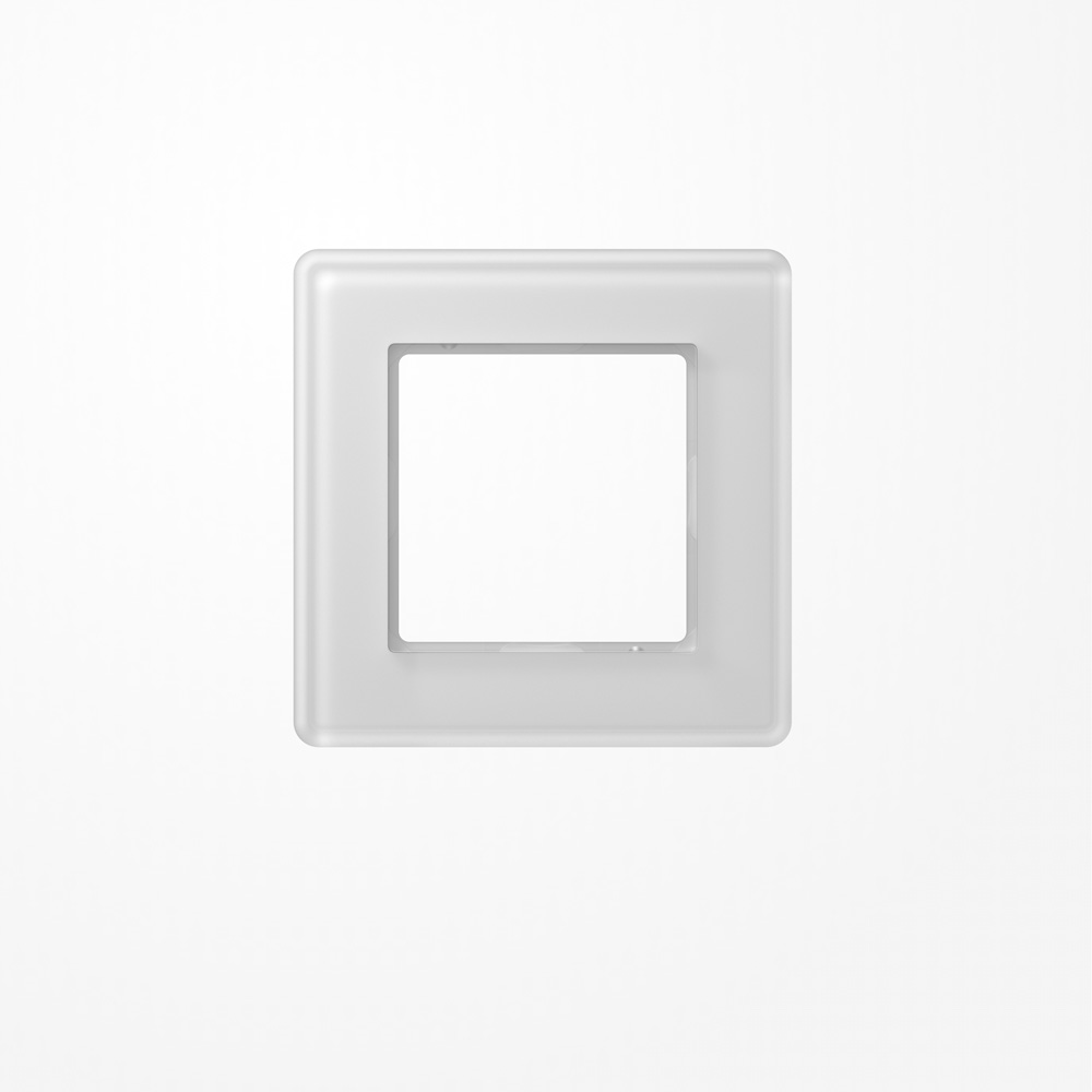 Glasrahmen 1fach, alpinweiß (Glas)