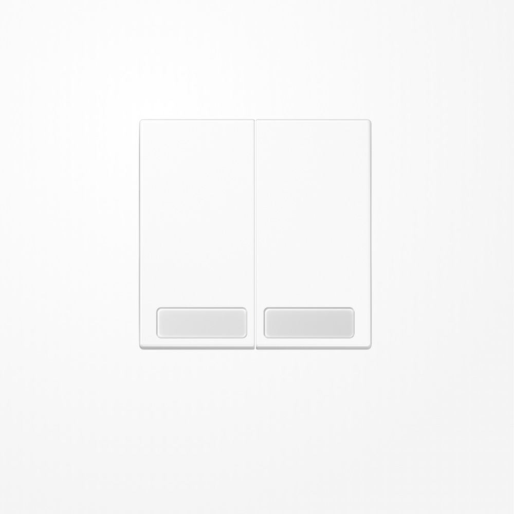 Wippe 2fach, mit Schriftfeld, alpinweiß