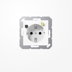 SCHUKO® socket with RCD (residual current device), without claws, Safety+, white