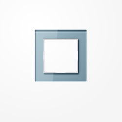 Glasrahmen 1fach, blaugrau
