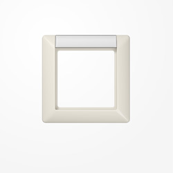 Frame 1-gang, with inscription field, ivory