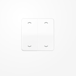 Wippe 2fach, mit 4 Pfeilsymbolen, alpinweiß