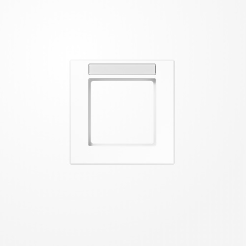 Rahmen 1fach, mit Schriftfeld, alpinweiß