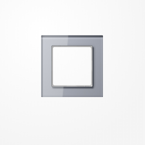 Glasrahmen 1fach, kristallgrau
