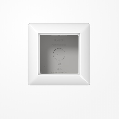 Aufputz-Kappe 1fach, alpinweiß